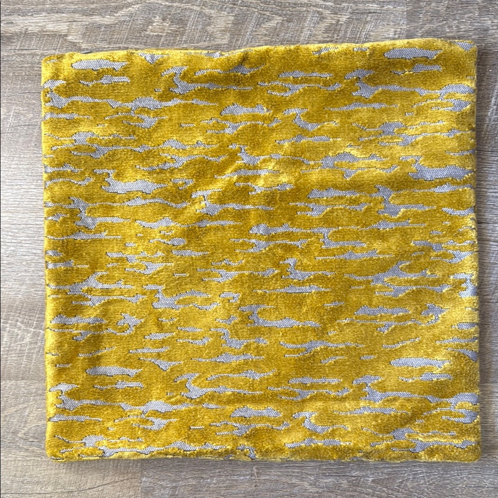 West Elm Yellow Decorative Throw Pillow Case 20x20